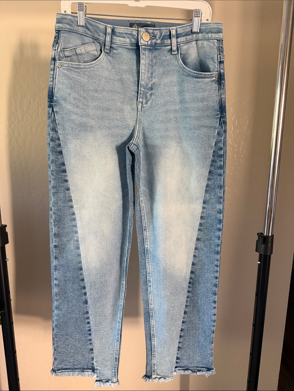 Democracy “Ab”Solution Two-Tone Colorblock Straight Jeans Size 10